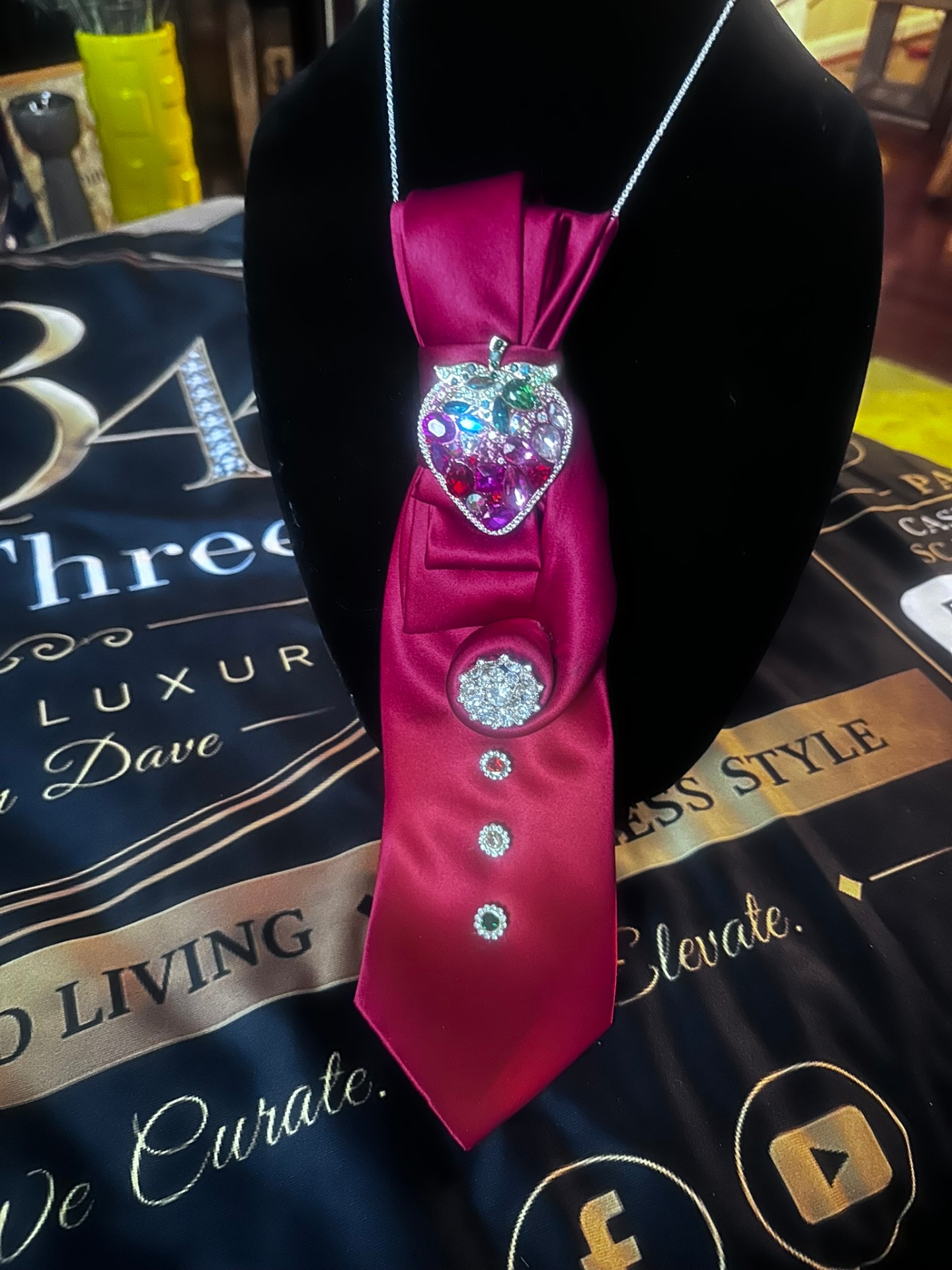 Magenta Satin Jewel